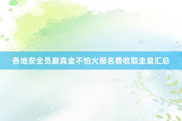 各地安全员磨真金不怕火报名费收取圭臬汇总
