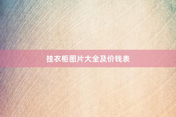 挂衣柜图片大全及价钱表