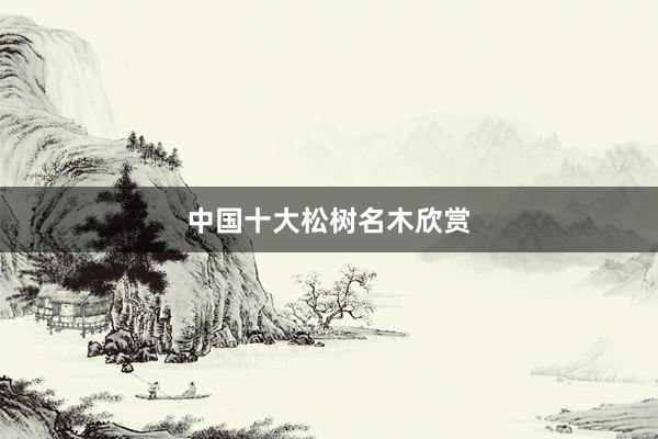 中国十大松树名木欣赏